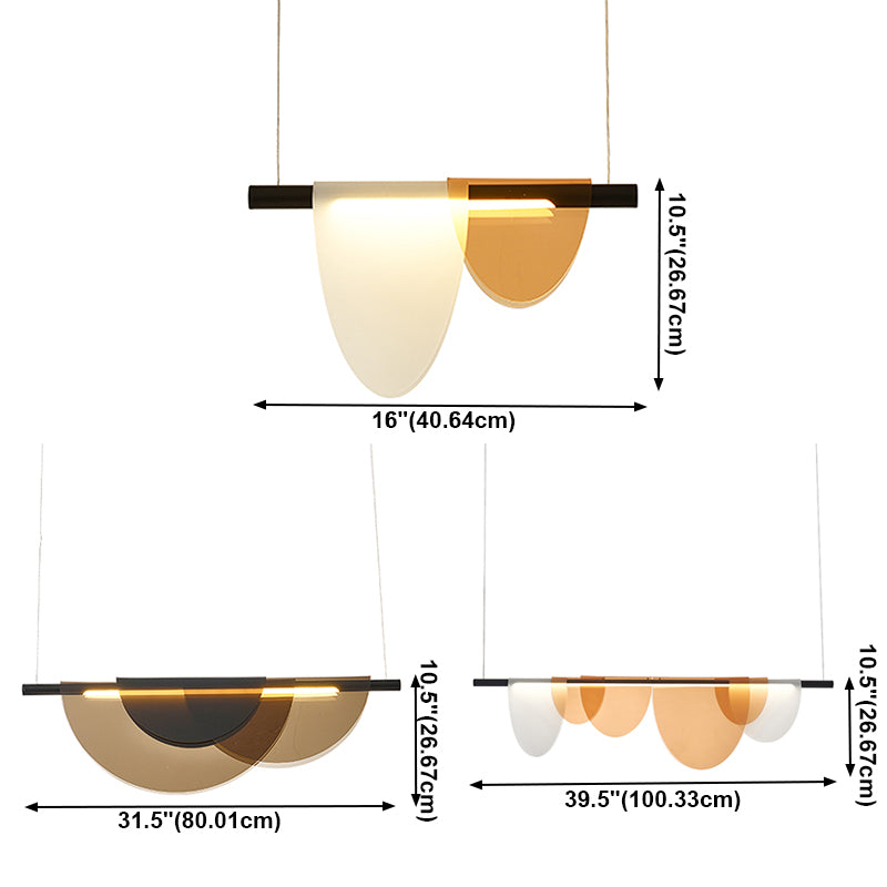 Moderner Stil Linearer Anhänger Licht Acryl 1 Licht Anhängerleuchte