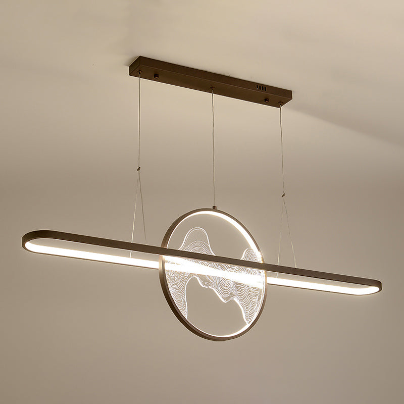 Luces colgantes colgantes geométricos de estilo moderno accesorios de iluminación de araña de metal