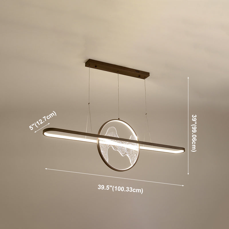 Luces colgantes colgantes geométricos de estilo moderno accesorios de iluminación de araña de metal