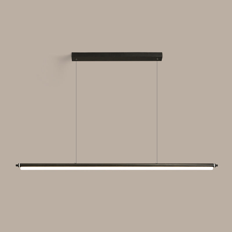 Moderne Aluminium Island Lampe Lineares 1-Licht-LED-Anhänger Licht mit Acrylschatten