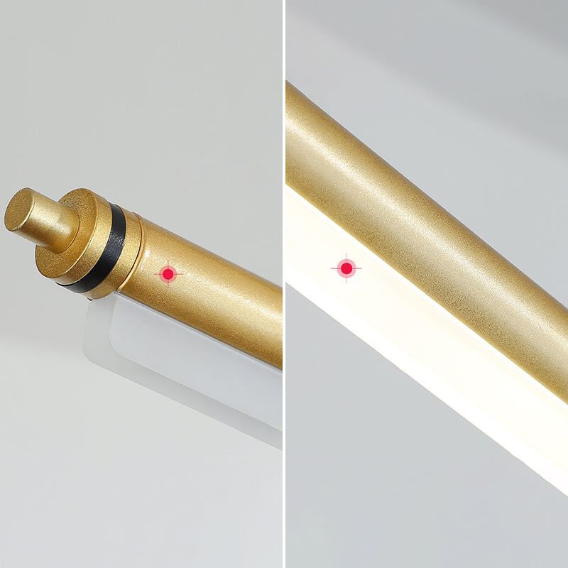 Modern aluminium eilandlamp lineair 1-licht restaurant LED hanglamp met acrylschaduw