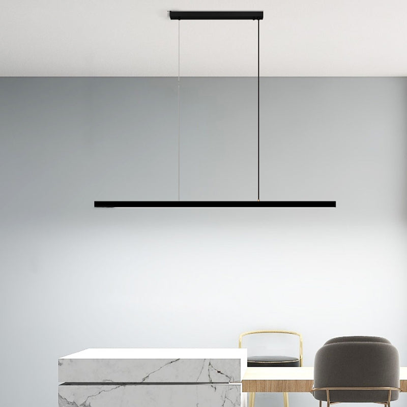 Lampe de cuivre noire Copper Lamp Pendre de restaurant linéaire moderne avec une teinte acrylique