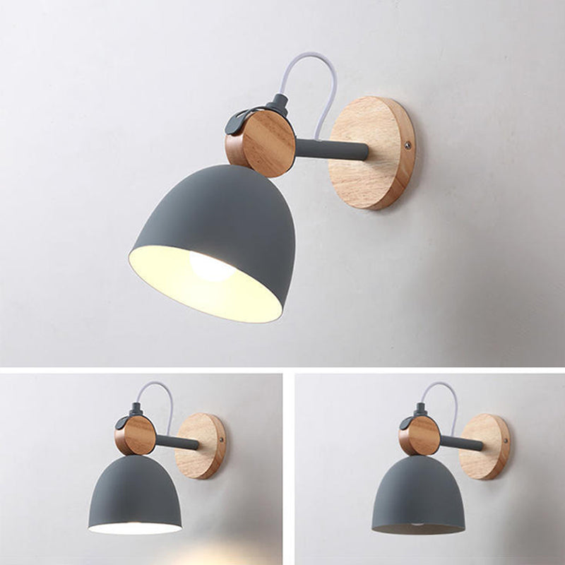 Flared Wall Lighting Fixtures Modern Style Wood 1 Light Wall Lighting