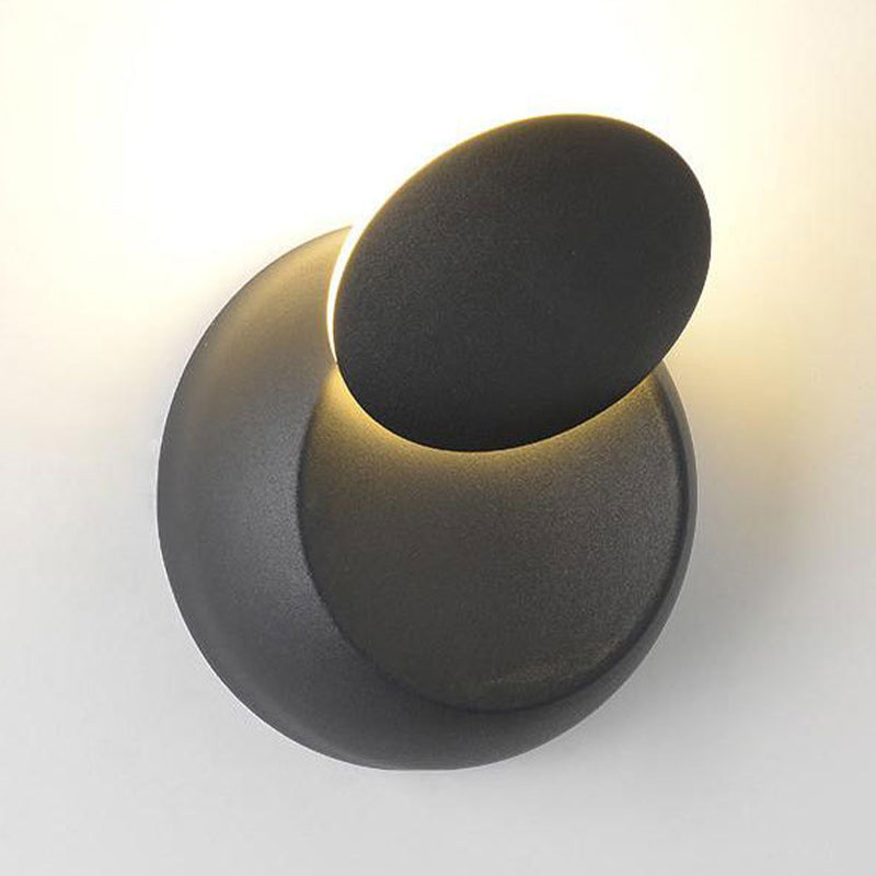 Luz de pared de metal de estilo nórdico Round Rotatable 5.5 "de pared de pared de ancho para dormitorio
