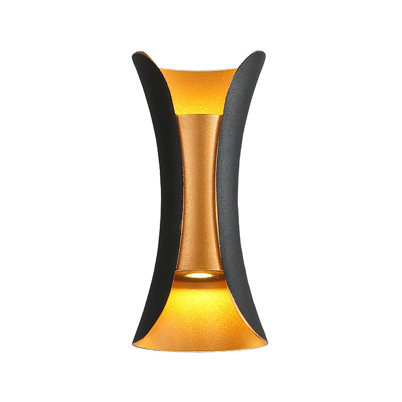 Estilo moderno Luz de pared de aluminio Geométrica 2 luces LEA LED LEA LEA EN NEGRO PARA EL AUTO