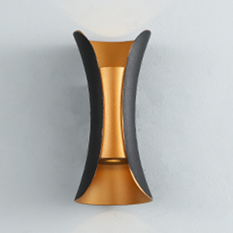 Estilo moderno Luz de pared de aluminio Geométrica 2 luces LEA LED LEA LEA EN NEGRO PARA EL AUTO