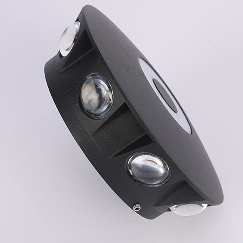 Aravera de pared de LED redonda de pared de aluminio de estilo moderno para al aire libre