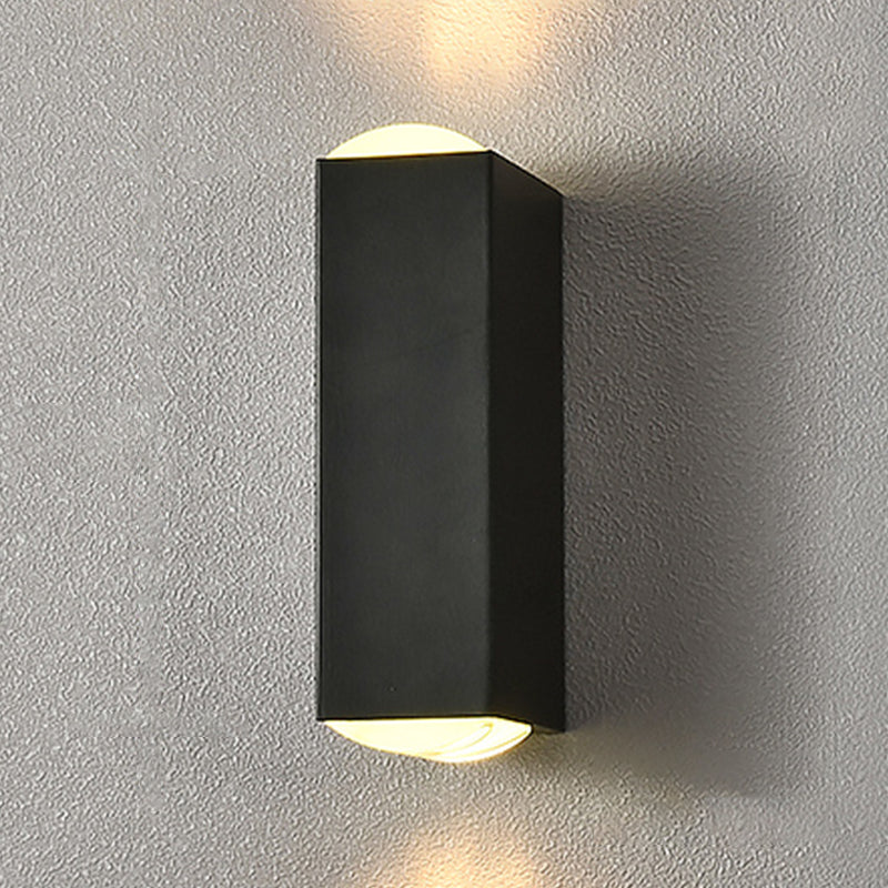 Estilo moderno de aluminio Luz de pared de pared negra LED LED de pared para aire libre