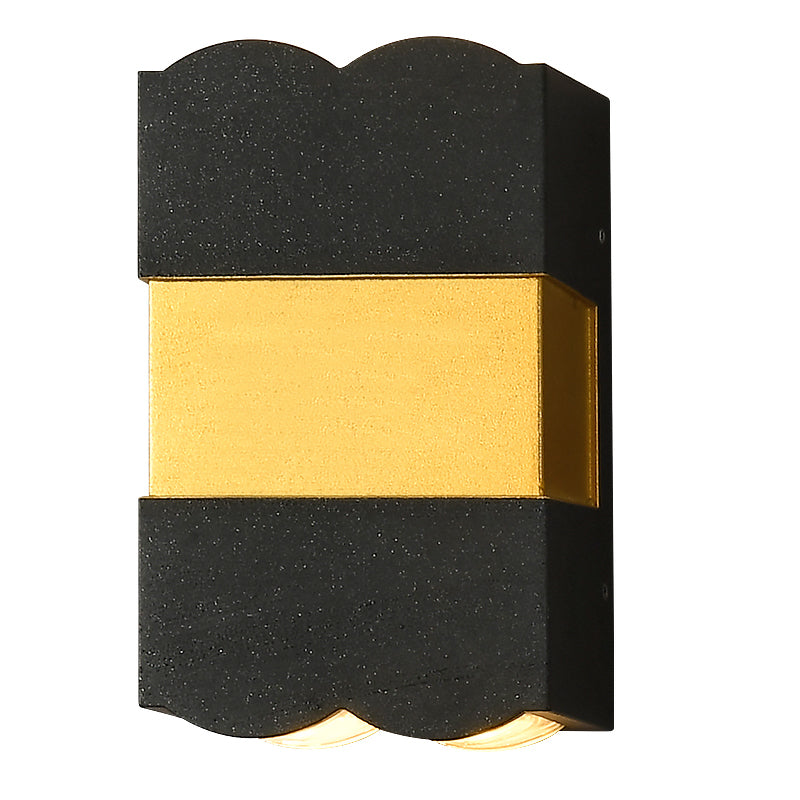 Estilo moderno de aluminio Luz de pared de pared negra LED LED de pared para aire libre