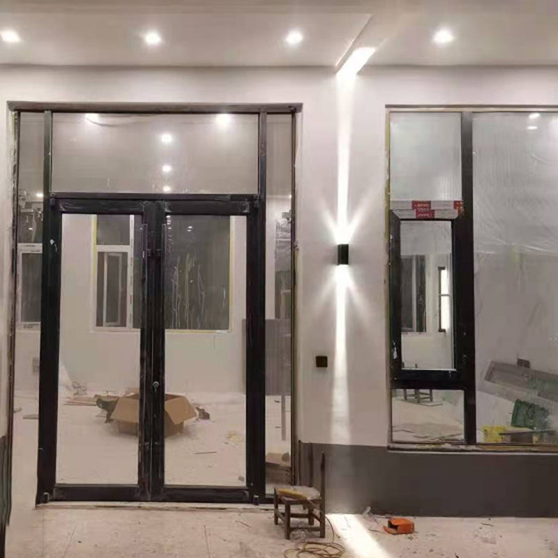 Estilo moderno de aluminio Luz de pared de pared negra LED LED de pared para aire libre