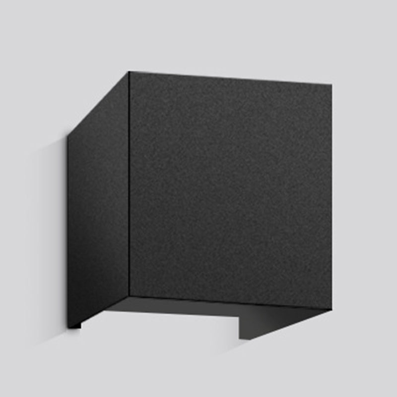 Metal Square Wall Mounted Lamps Modern Style 2 Lights Wall Washer Sconce