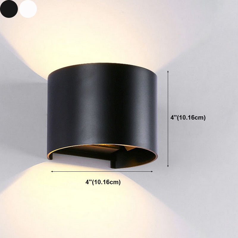 Metal Square Wall Mounted Lamps Modern Style 2 Lights Wall Washer Sconce