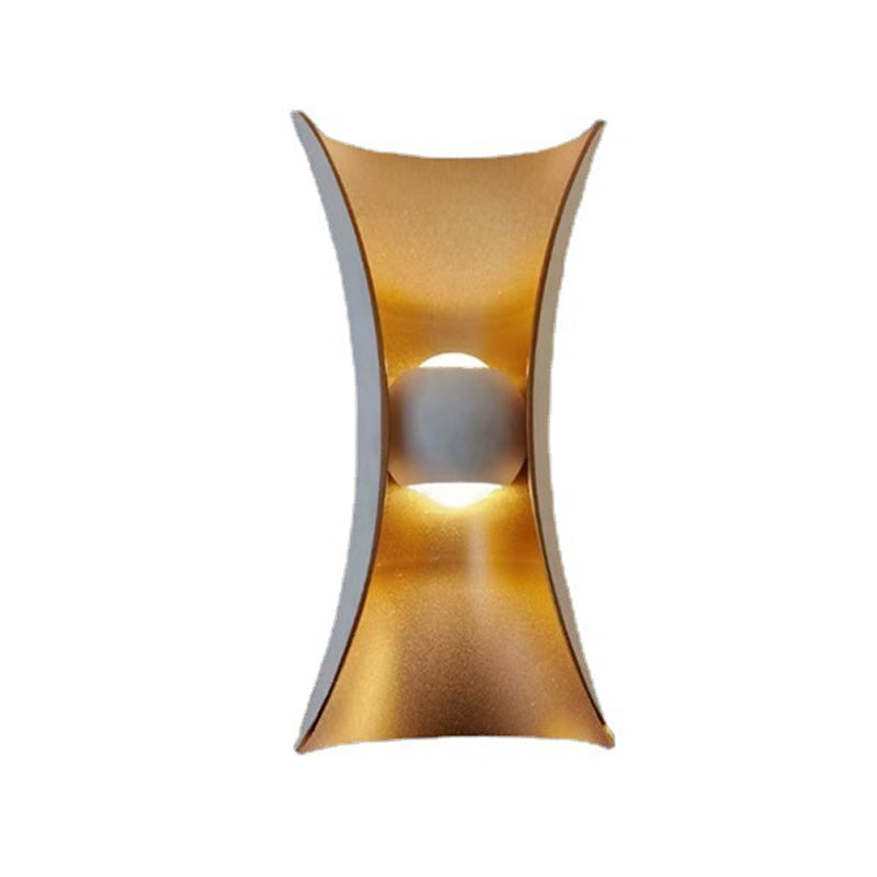 2 Lights Geometric Wall Lighting Fixtures Modern Style Metal Wall Lamps