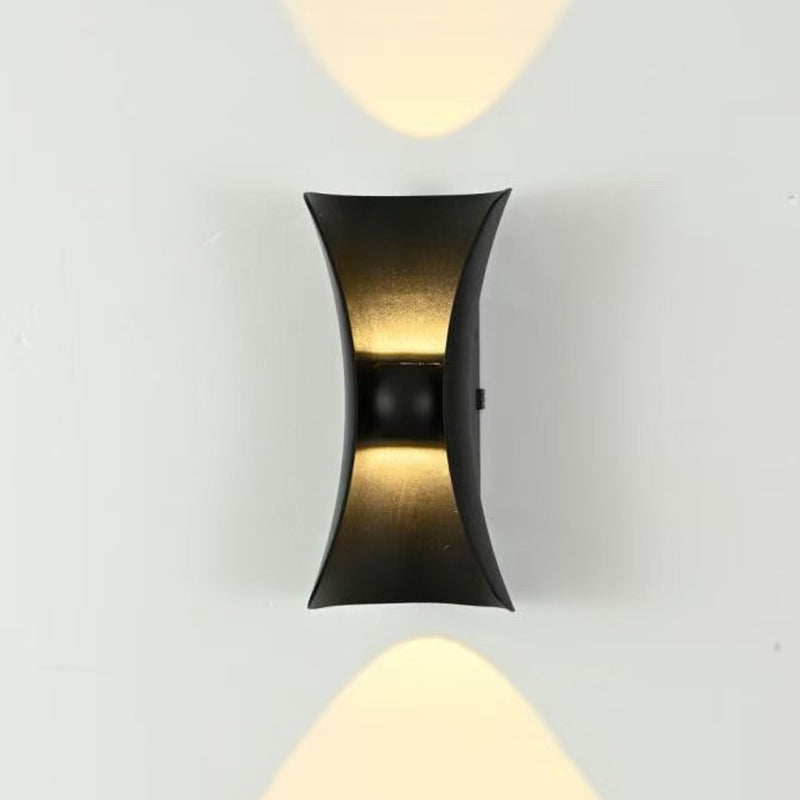 2 Lights Geometric Wall Lighting Fixtures Modern Style Metal Wall Lamps