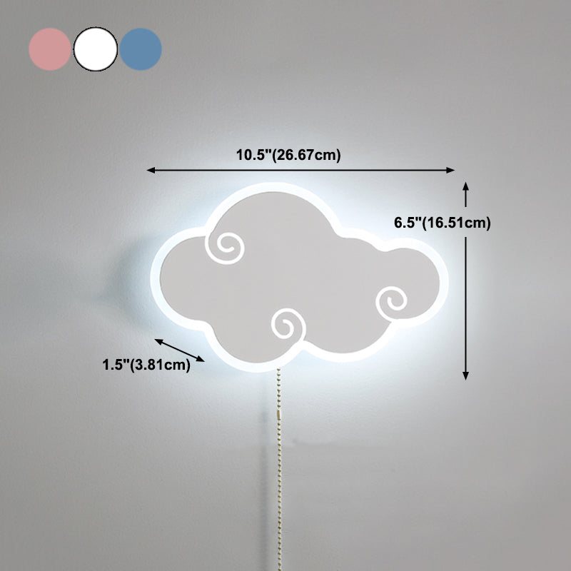 Accesorios de iluminación de la pared de la nube Metal de estilo moderno 1 Lámparas de pared de luz