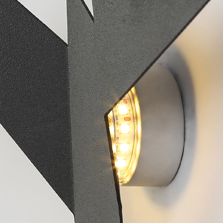 Estilo moderno de forma única mate de pared metal 1 iluminación de apliques de luz para sala de estar