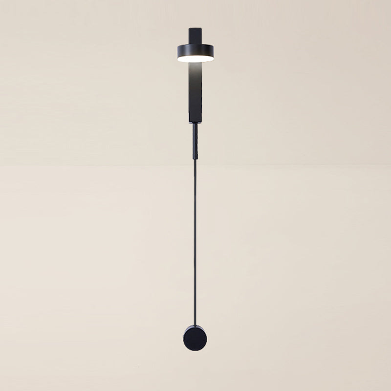 Round Shape Metal Wall Light Modern Style 1 Light Wall Mounted Light