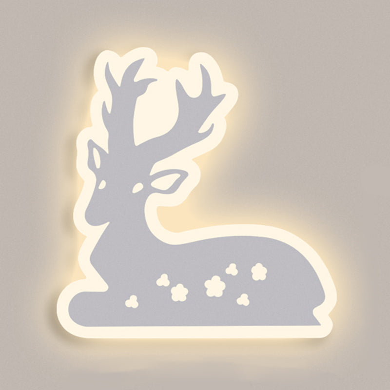 1-Light Wall Lighting Fixtures Modern Style Metal Wall Mounted Lights in White