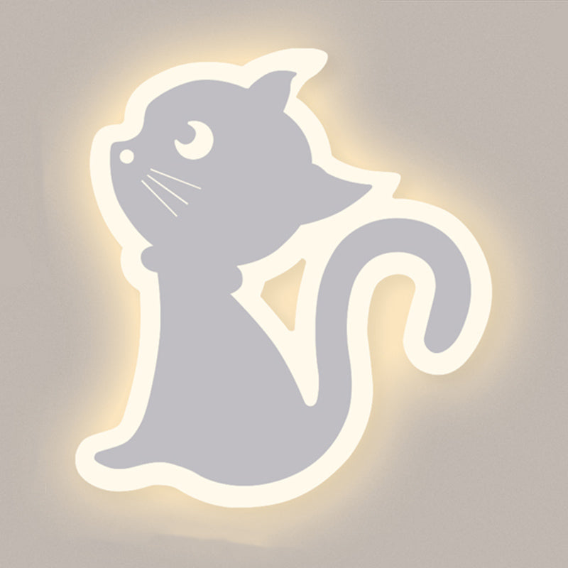 1-Light Wall Lighting Fixtures Modern Style Metal Wall Mounted Lights in White