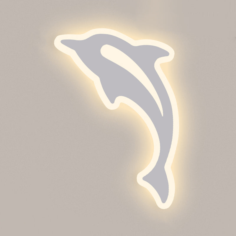 1-Light Wall Lighting Fixtures Modern Style Metal Wall Mounted Lights in White