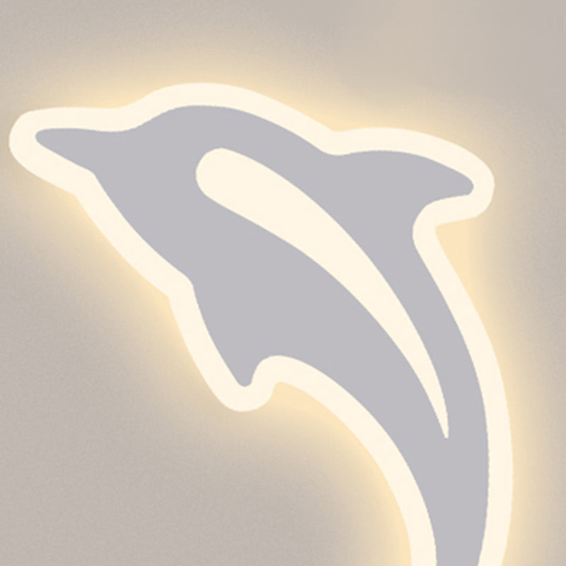 1-Light Wall Lighting Fixtures Modern Style Metal Wall Mounted Lights in White