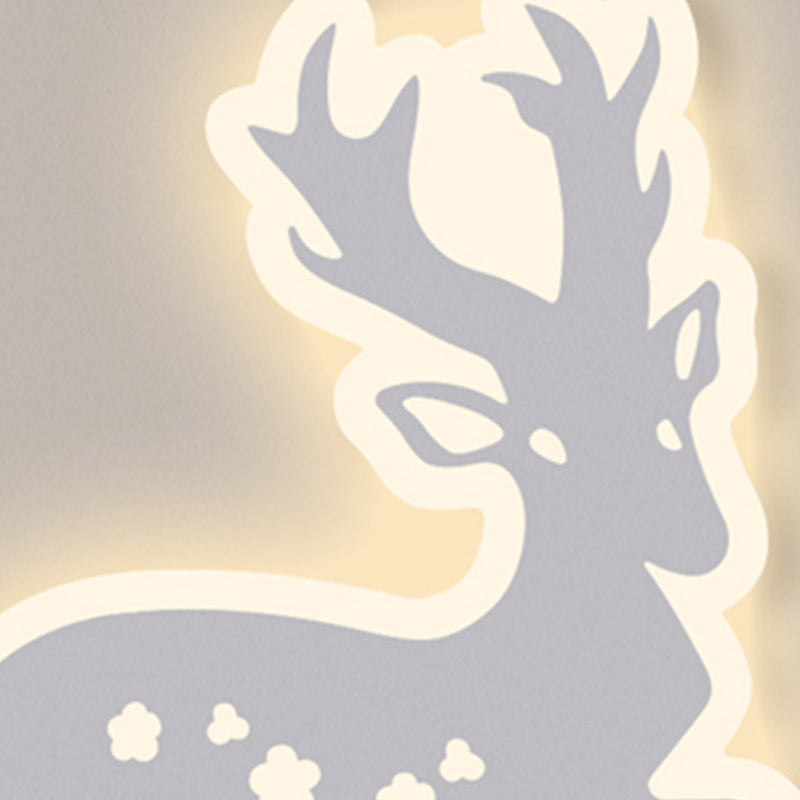 1-Light Wall Lighting Fixtures Modern Style Metal Wall Mounted Lights in White