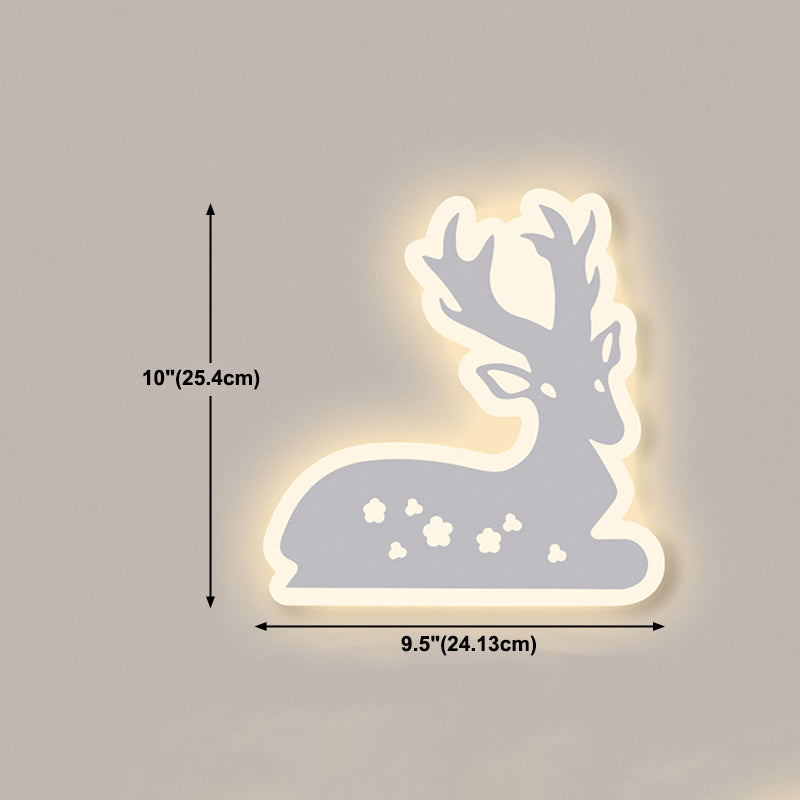 1-Light Wall Lighting Fixtures Modern Style Metal Wall Mounted Lights in White