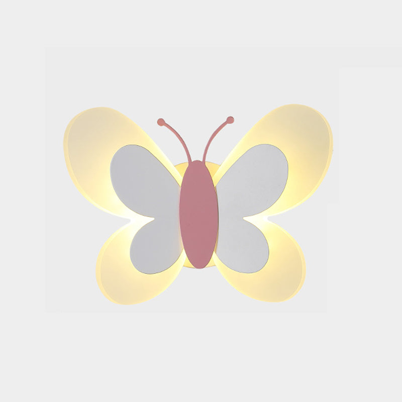 1 Light Butterfly Wall Lighting Fixtures Modern Style Metal Wall Mounted Lights