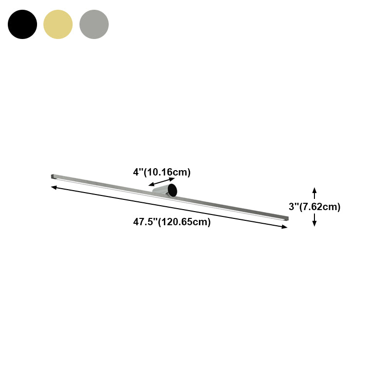 Forma lineal Luz de pared de metal Estilo moderno 1 Luz de luz de pared de luz