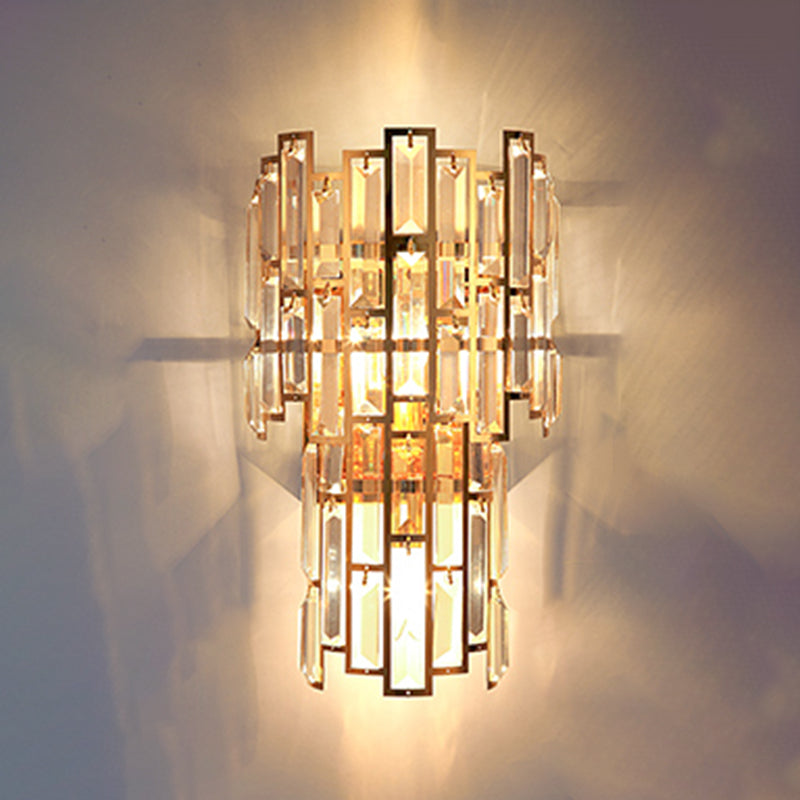 Contemporary Style Geometry Shape Wall Lights Crystal Wall Mount Lights