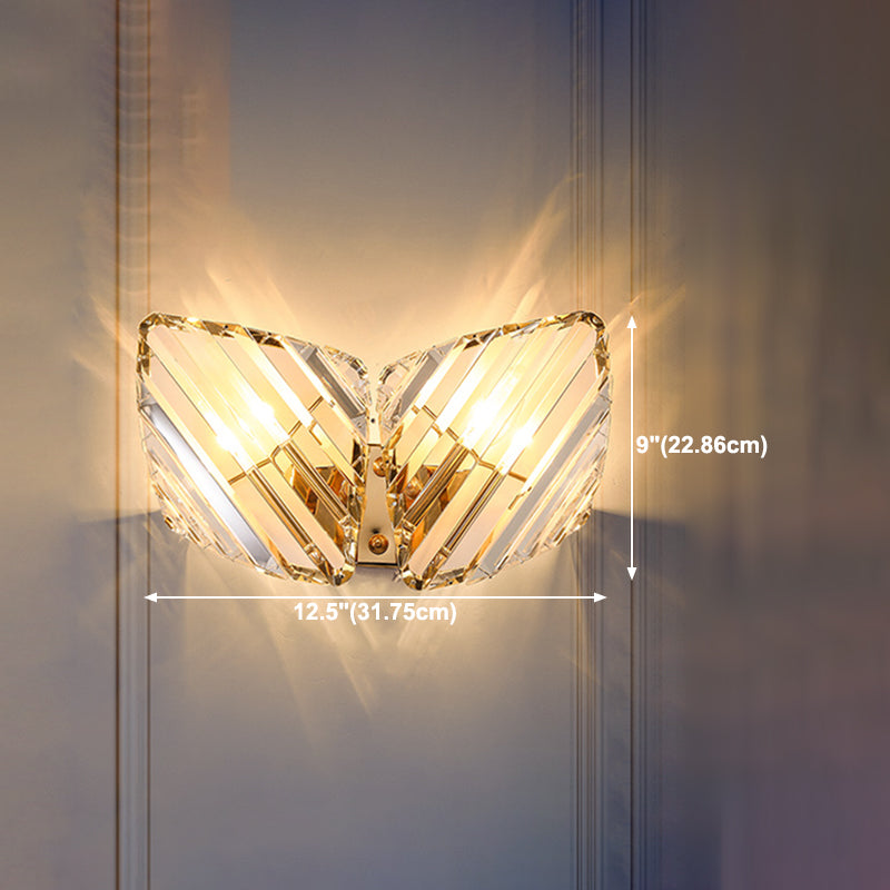 Contemporary Style Geometry Shape Wall Lights Crystal Wall Mount Lights
