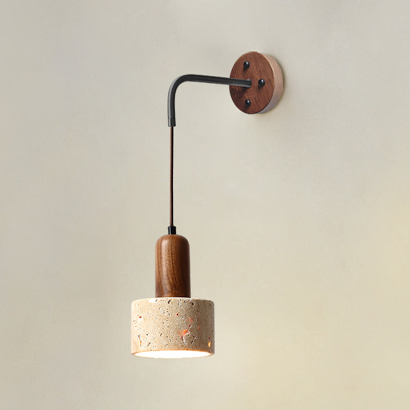 Iluminación de apliques de pared sombreada de piedra iluminación de pared moderna