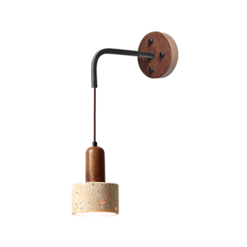 Iluminación de apliques de pared sombreada de piedra iluminación de pared moderna