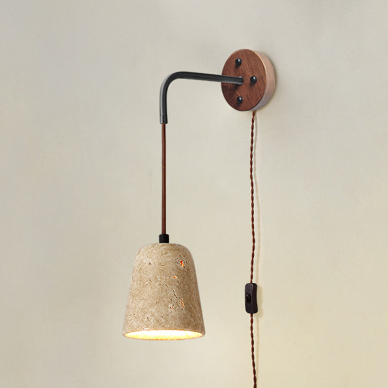 Iluminación de apliques de pared sombreada de piedra iluminación de pared moderna