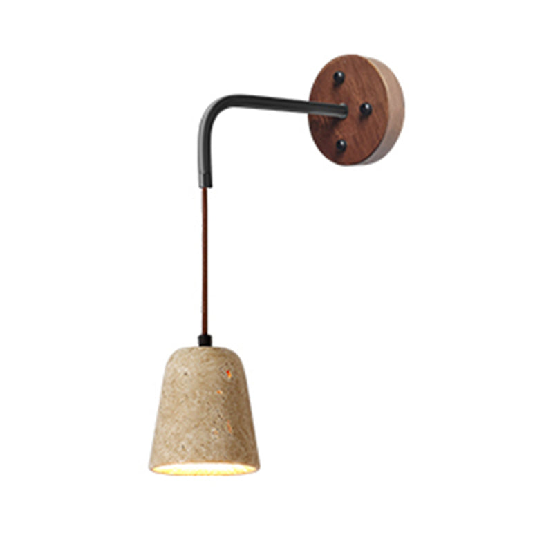 Iluminación de apliques de pared sombreada de piedra iluminación de pared moderna