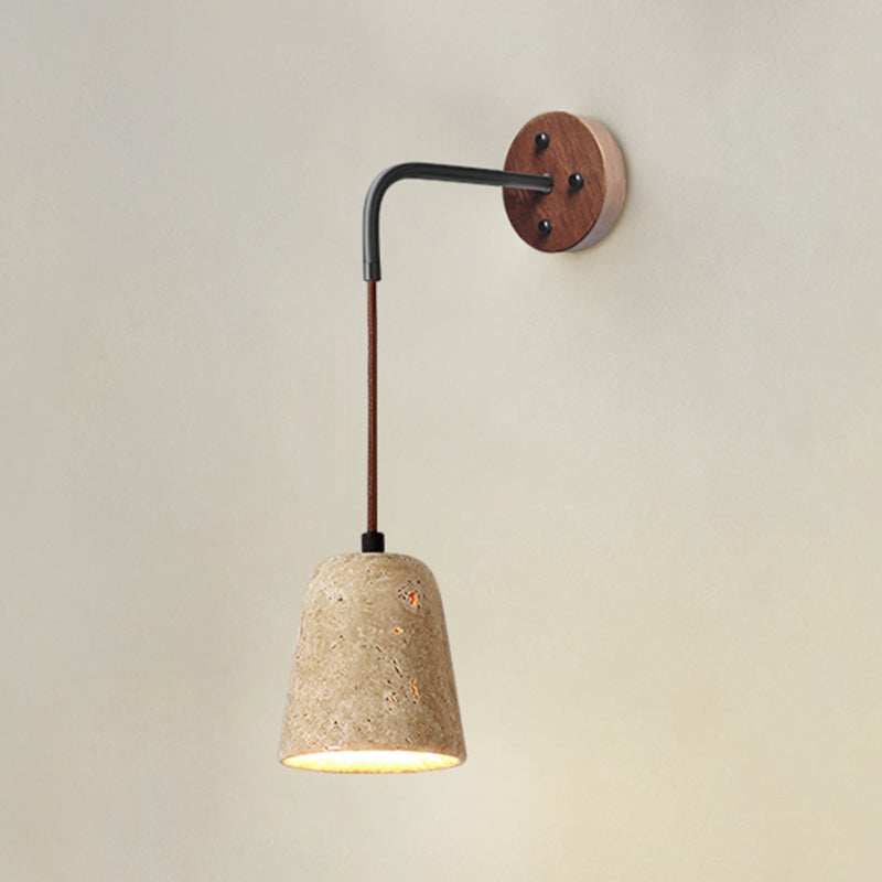 Iluminación de apliques de pared sombreada de piedra iluminación de pared moderna