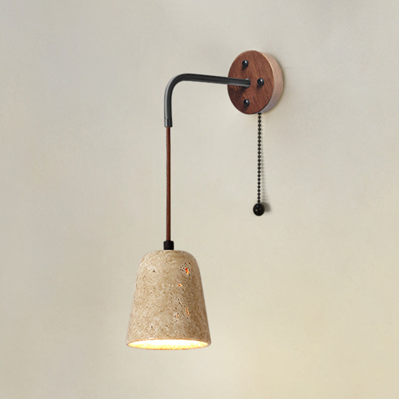 Iluminación de apliques de pared sombreada de piedra iluminación de pared moderna