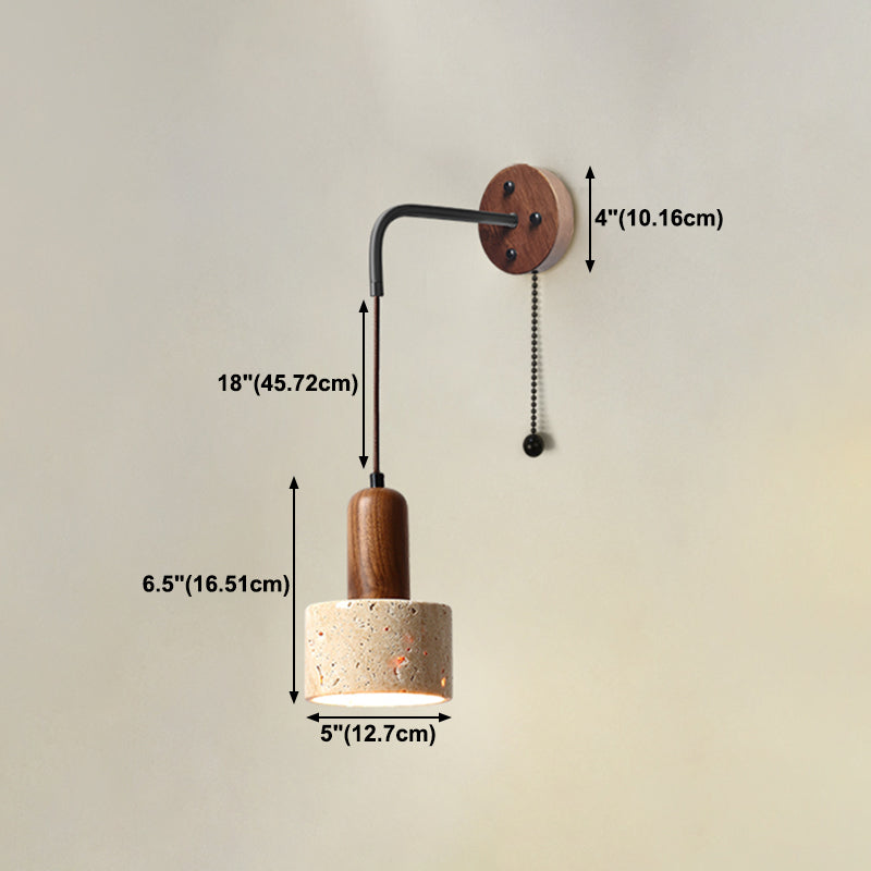 Iluminación de apliques de pared sombreada de piedra iluminación de pared moderna