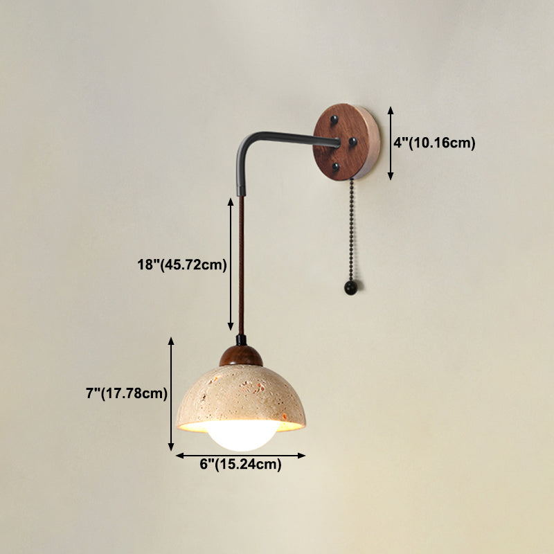 Iluminación de apliques de pared sombreada de piedra iluminación de pared moderna