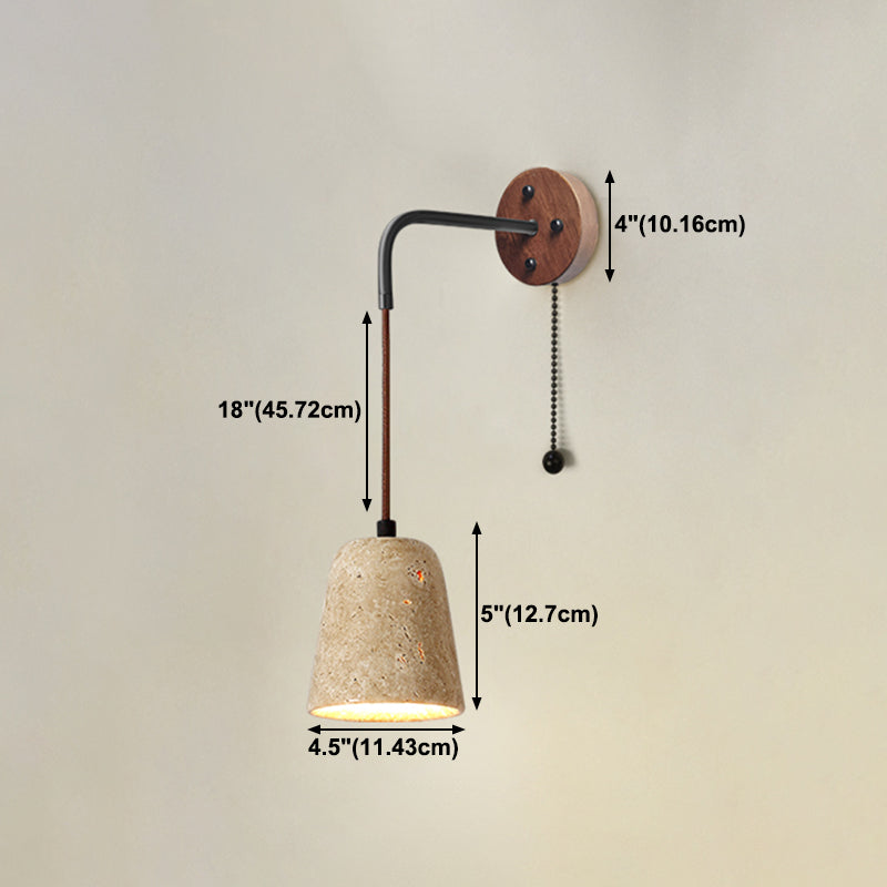 Iluminación de apliques de pared sombreada de piedra iluminación de pared moderna