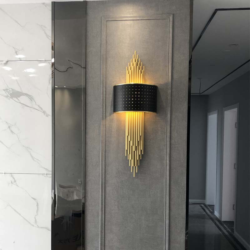 Iluminación de apliques de pared luz de metal de estilo moderno de estilo LED para dormitorio