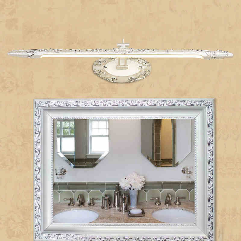 Lampada a specchio da vanità a forma di barra tradizionale Luce a parete a LED per bagno in resina