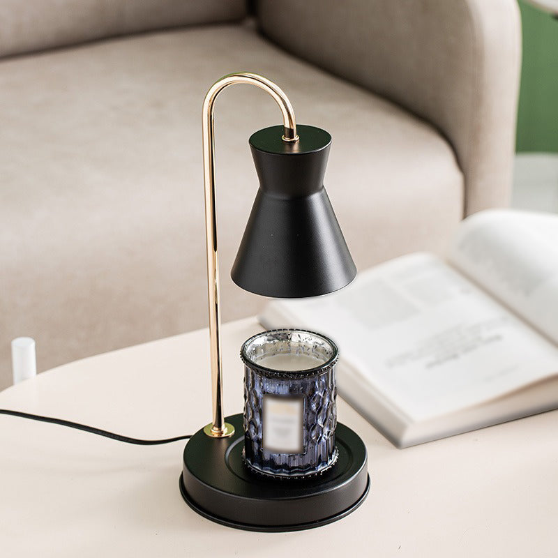 Lampada da scrivania in metallo nordico aromaterapia che si scioglie lampada da tavolo in cera senza candele per camera da letto