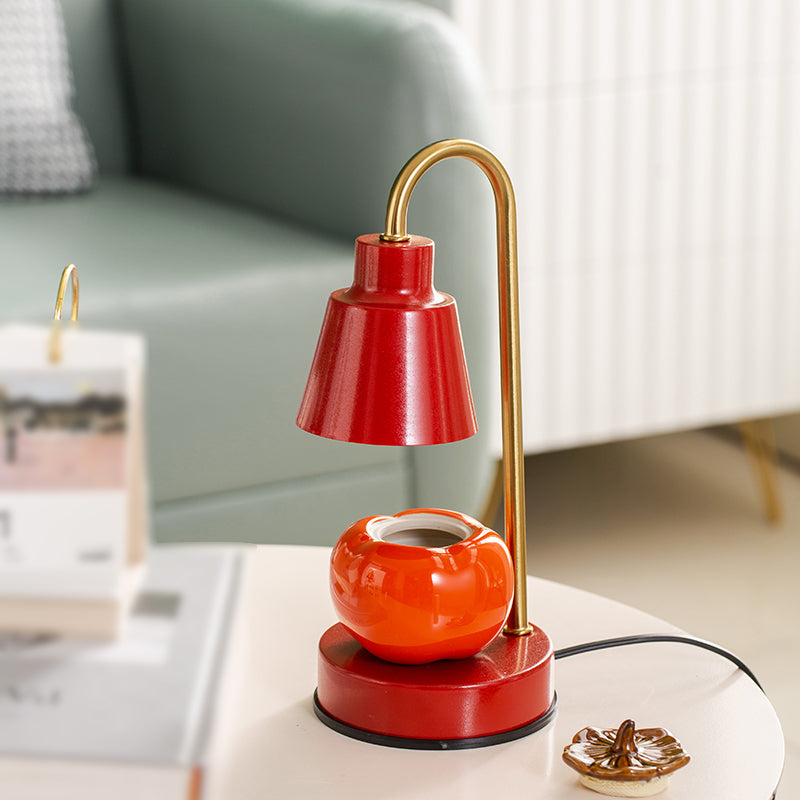 Lampada da tavolo in metallo nordico aromaterapia Lampada da scrivania di cera senza candele per camera da letto
