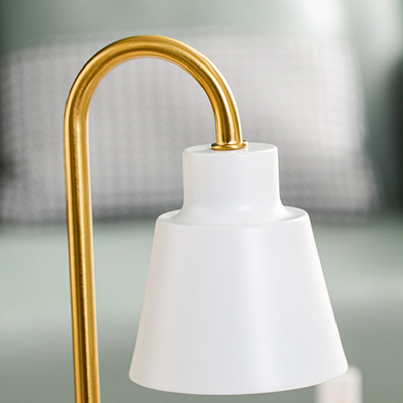 Lampada da tavolo in metallo nordico aromaterapia Lampada da scrivania di cera senza candele per camera da letto