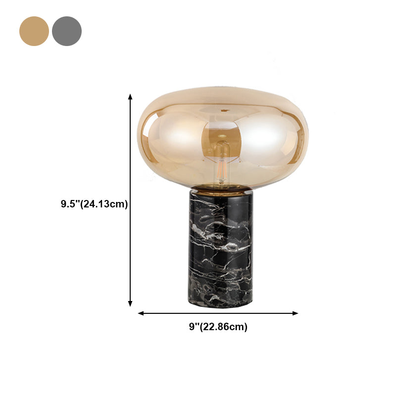 Runde Formglasetischlampe moderner Stil 1-Licht-Tischlampenlampen
