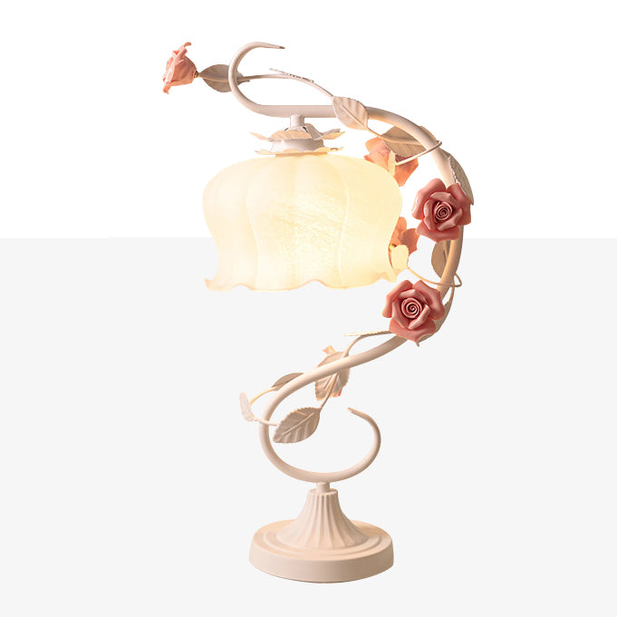 Modern Style Bowl Shape Table Lighting Glass 1 Light Table Lamp for Bedroom