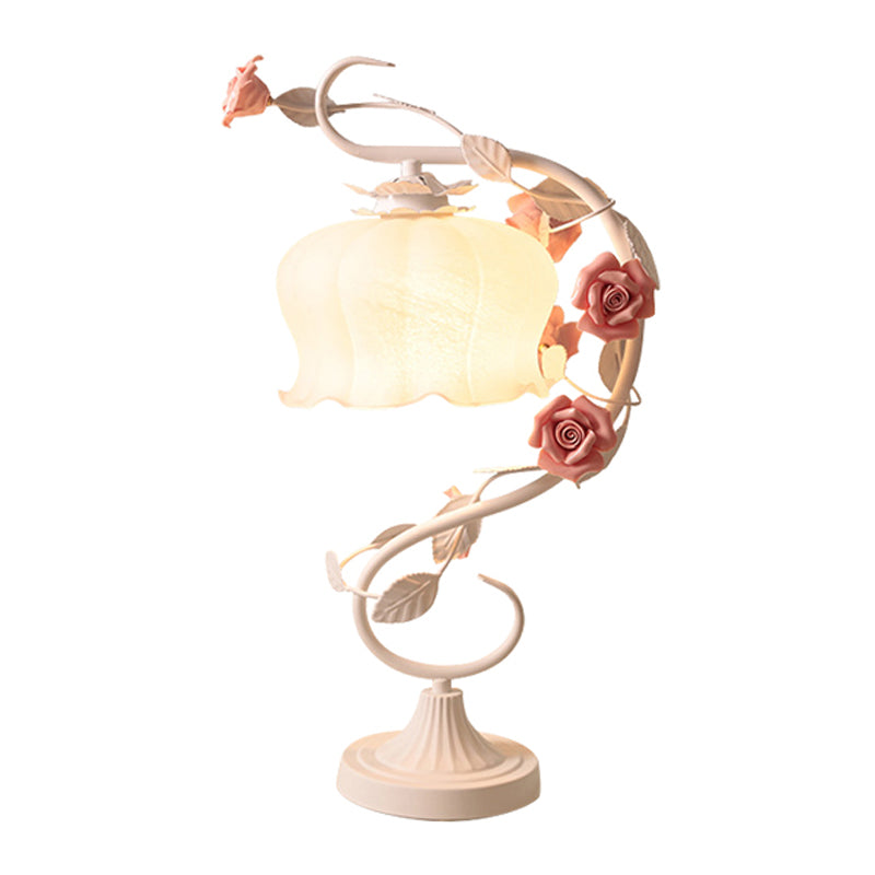 Modern Style Bowl Shape Table Lighting Glass 1 Light Table Lamp for Bedroom