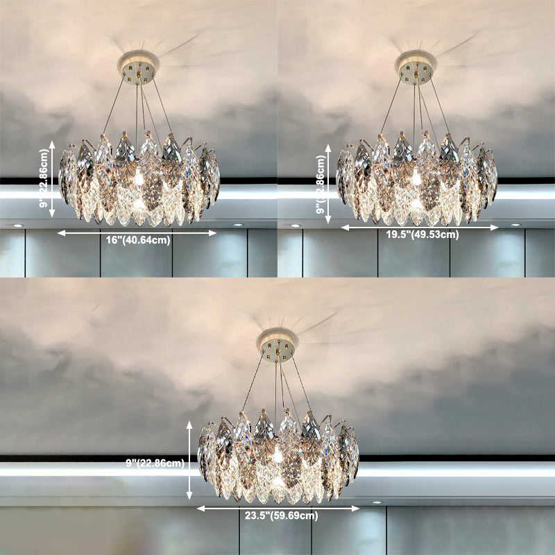 Candelera de cristal de lámpara de lámpara de estilo moderno para sala de estar de dormitorio