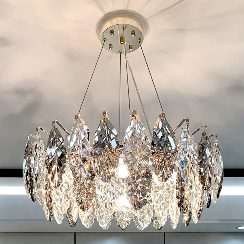Candelera de cristal de lámpara de lámpara de estilo moderno para sala de estar de dormitorio